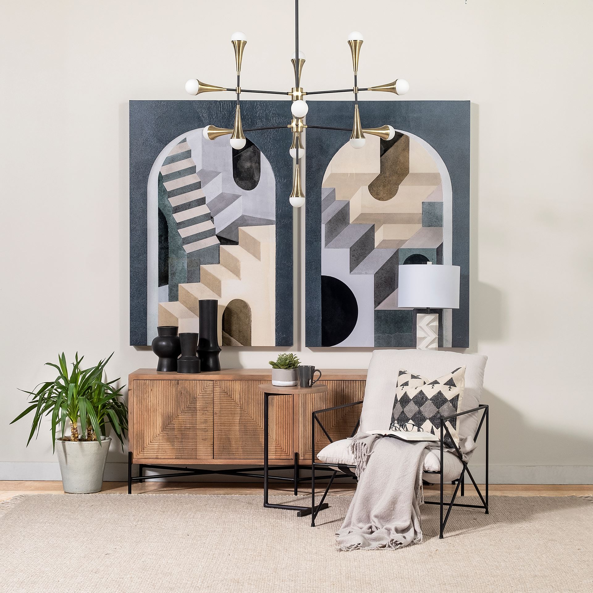 Ballatine 15L x 15W x 27H Brown Wood Round Top with Black Metal Base Accent Table, Side & End Table by Mercana, 15" length x 15" width x 27" height View 2