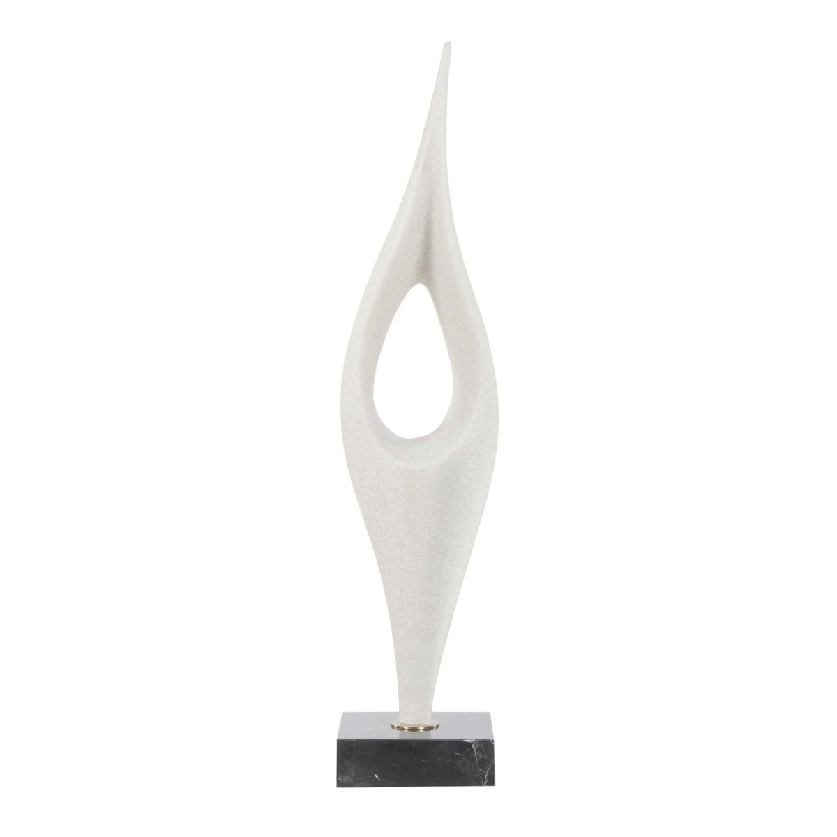 Fluid Drop White Stone Sculpture, Figurines & Statue by Uttermost, 5" width x 24.25" height x 5" depth View 5