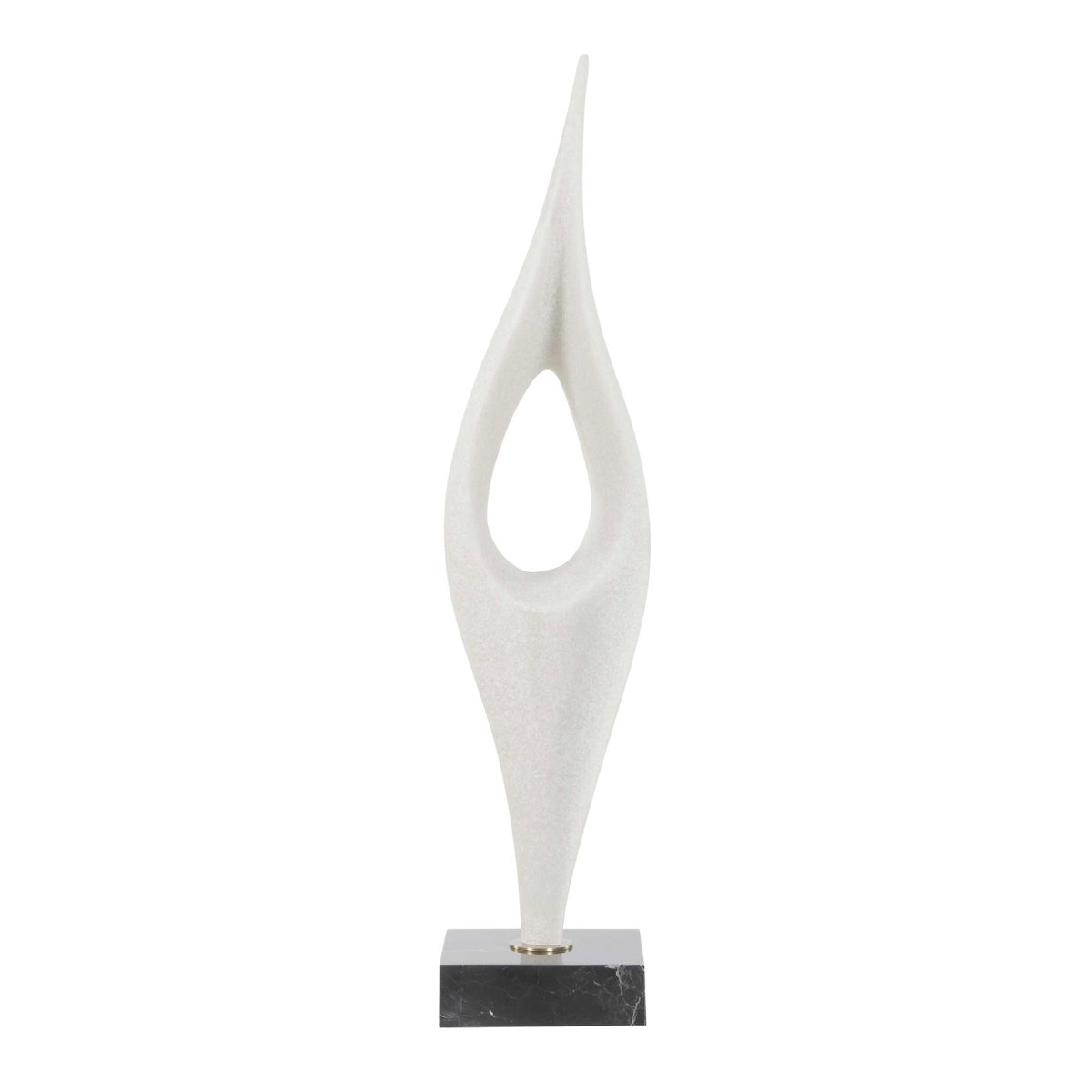Fluid Drop White Stone Sculpture, Figurines & Statue by Uttermost, 5" width x 24.25" height x 5" depth View 5