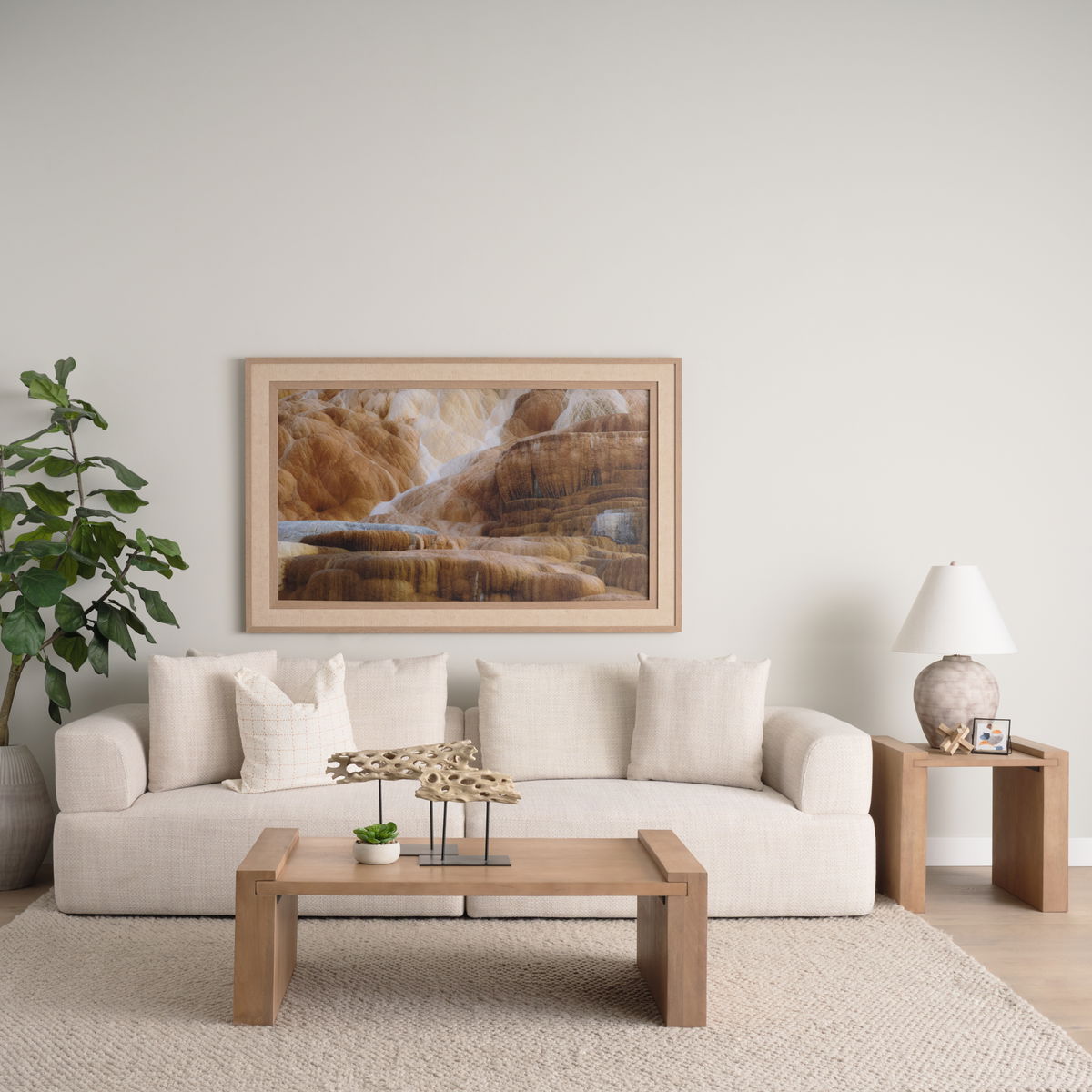 Warner Oatmeal 2 Piece Sofa Set, Sectional Sofa by Mercana, 113" length x 40.2" width x 32.68" height View 2
