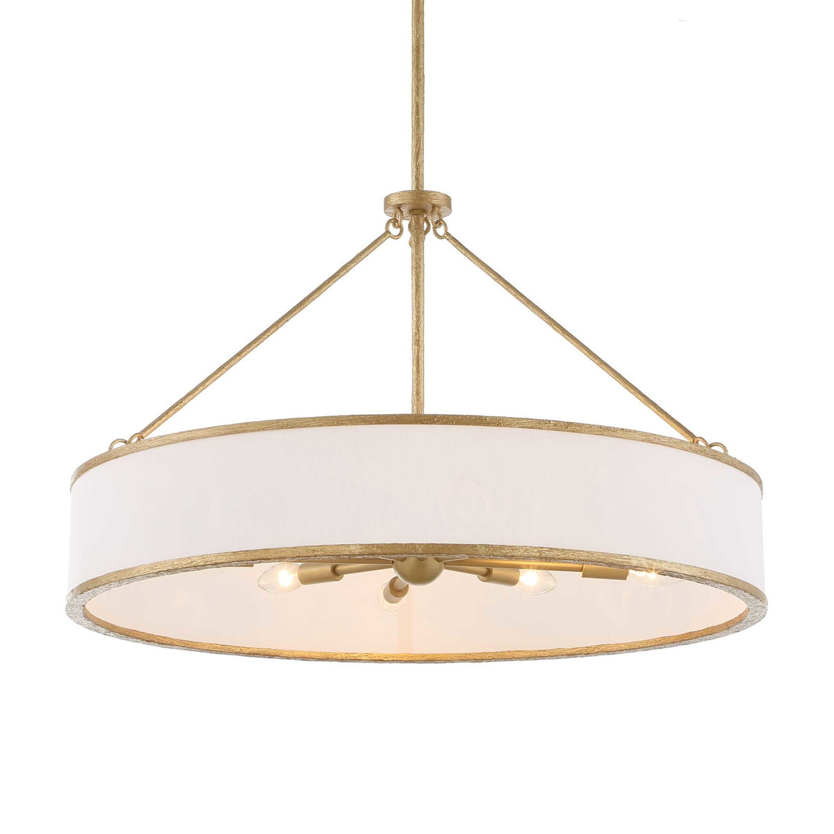 Algiers 8 Light Drum Pendant, by Uttermost, 19" height x 30" diameter View 1