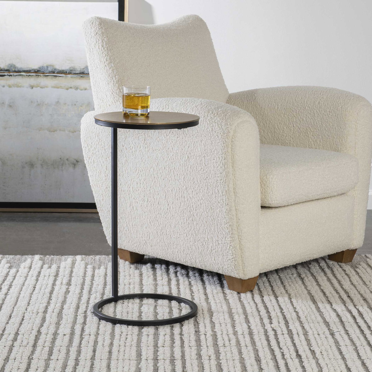 Brunei Gold Accent/Drink Table, Side & End Table by Uttermost, 12.5" width x 24" height x 12.5" depth View 7