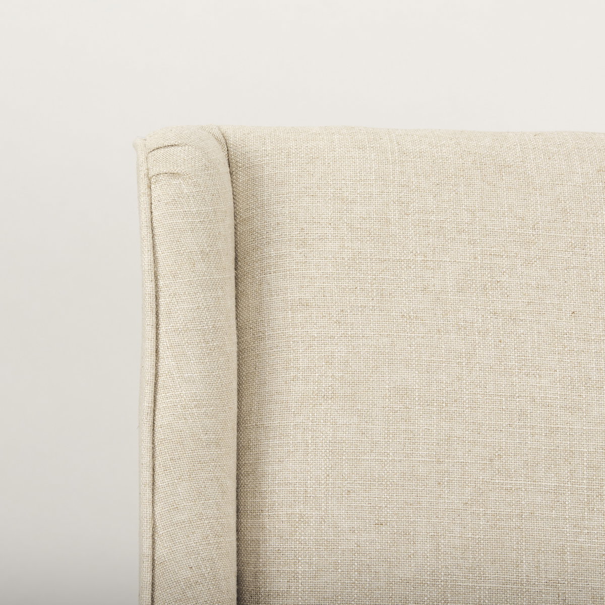 Kensington High-Back Dining Side Chair | Cream Fabric with Wood, Dining Chair by Mercana, 22.25" length x 23.25" width x 39.5" height View 10