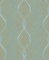 Aurora Blue & Gold Wallpaper, by York Wall, 32'9.6" length x 1'8.8" width x 0.02" depth thumbnail 1