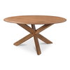 Wesley Dining Table Vintage Brown, by Moe's Home, 60" width x 29.5" height x 60" depth thumbnail 1