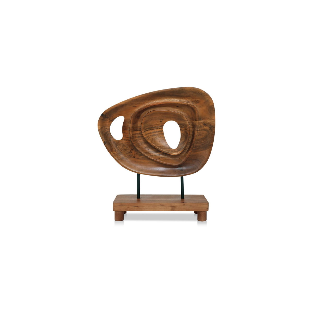 Saddler Sculpture Natural Acacia, Figurines & Statue by Moe's Home, 14" width x 15" height x 4.5" depth View 1