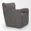 Dunstan Accent Chair Upholstered Gray Twill Fabric and Medium Brown Wood Feet thumbnail 6