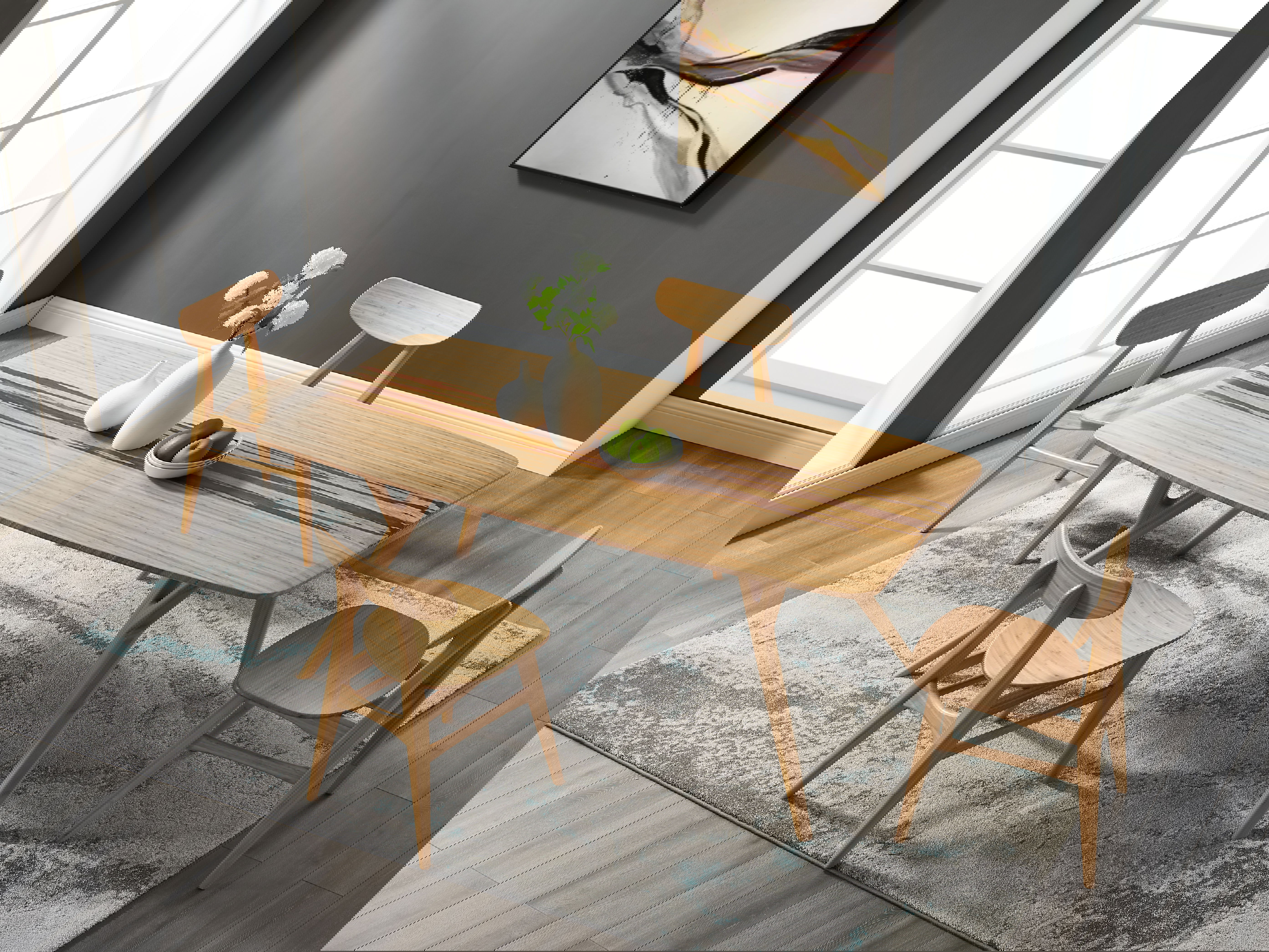 Azara Dining Table, Caramelized large image 