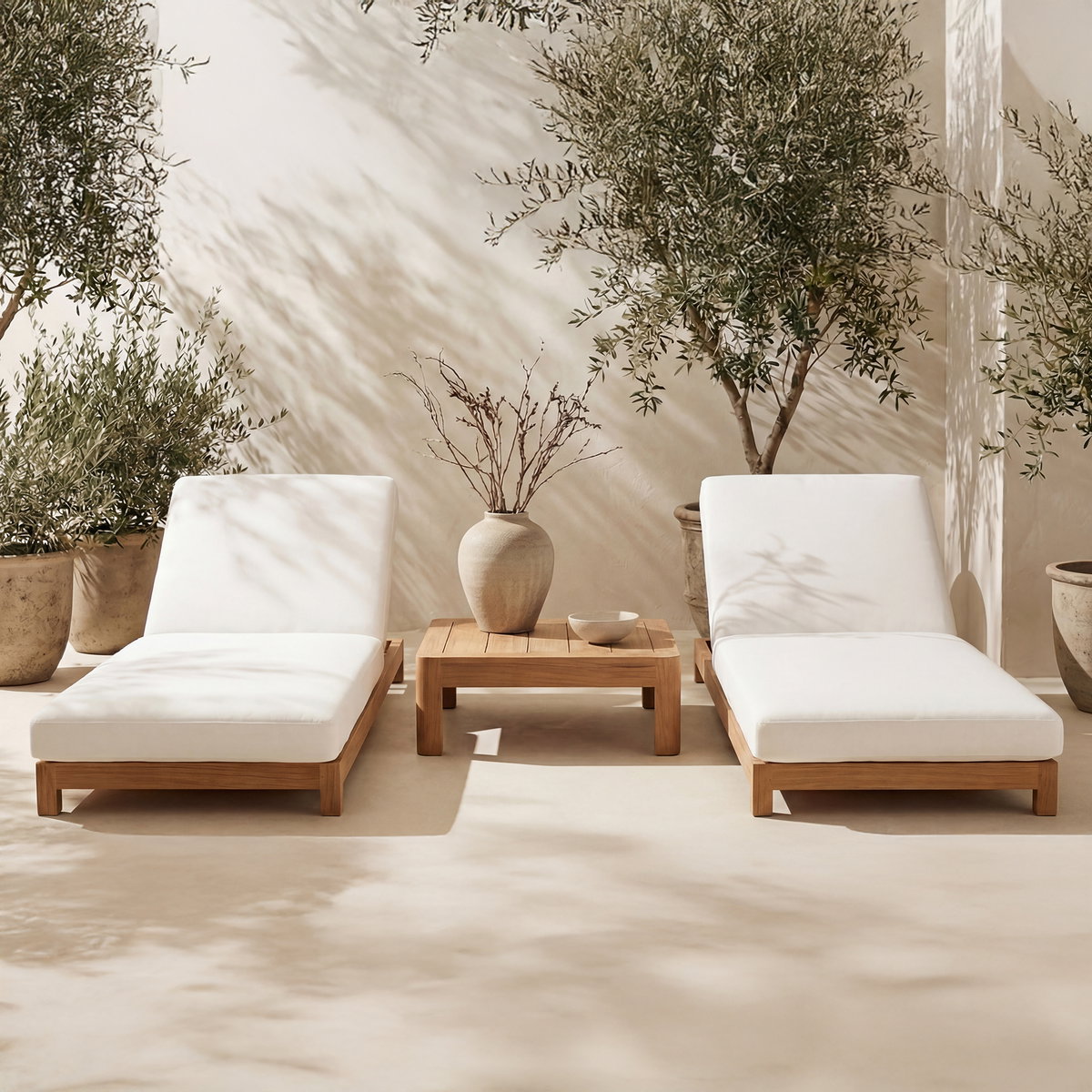 Enzo Outdoor Side Table Natural, Side & End Table by Moe's Home, 35.43" width x 7.09" height x 27.95" depth View 6