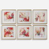 Fresh Start Red Abstract Prints Set/6, Painting by Uttermost, 17" width x 17" height x 1.25" depth thumbnail 1