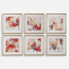 Fresh Start Red Abstract Prints Set/6, by Uttermost, 17" width x 17" height x 1.25" depth thumbnail 1