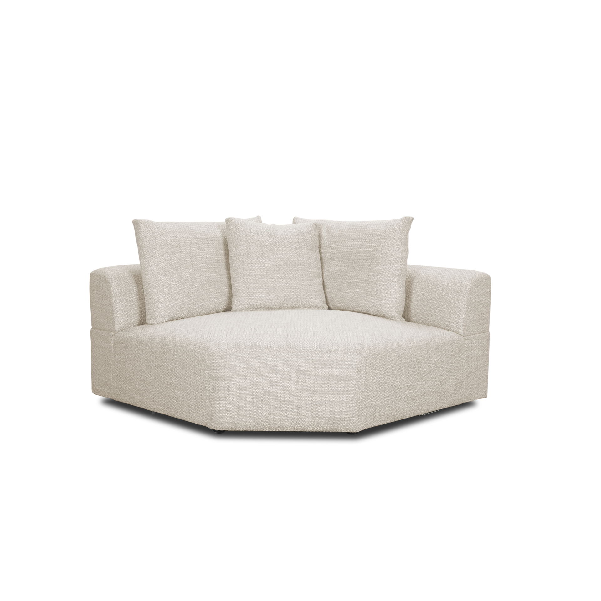 Warner Oatmeal 3 Piece Sofa Set with Corner Piece large image 