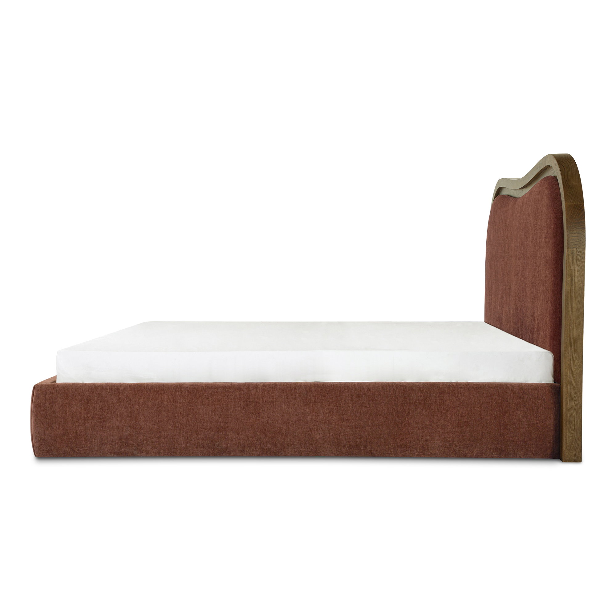 Camilla Queen Bed Chestnut, by Moe's Home, 73" width x 50" height x 85" depth View 3