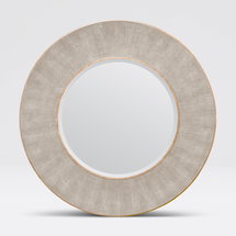 Online Designer Bedroom ARMOND, 50"D, Sand/Sycamore, Realistic Faux Shagreen/Veneer.