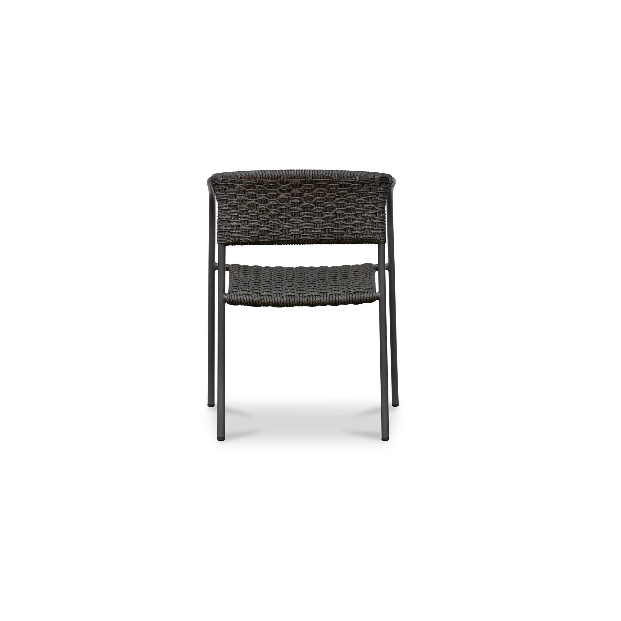 Zola Outdoor Dining Chair Dark Brown-set Of Two, by Moe's Home, 23.62" width x 30.75" height x 22.84" depth View 5