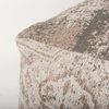 Khloe Large Taupe Pouf, Ottoman by Mercana, 36" length x 36" width x 17" height thumbnail 7