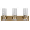 Cardiff Antique Brass 3 Light Vanity, Sconce by Uttermost, 23" width x 10.12" height x 5.75" depth thumbnail 9