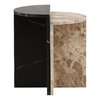 Harrington Nesting Table Set of 2 Black Cream, Side & End Table by Dovetail, 20" width x 22" height x 10" depth thumbnail 3