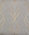 Aurora Grey & Gold Wallpaper, by York Wall, 32'9.6" length x 1'8.8" width x 0.02" depth thumbnail