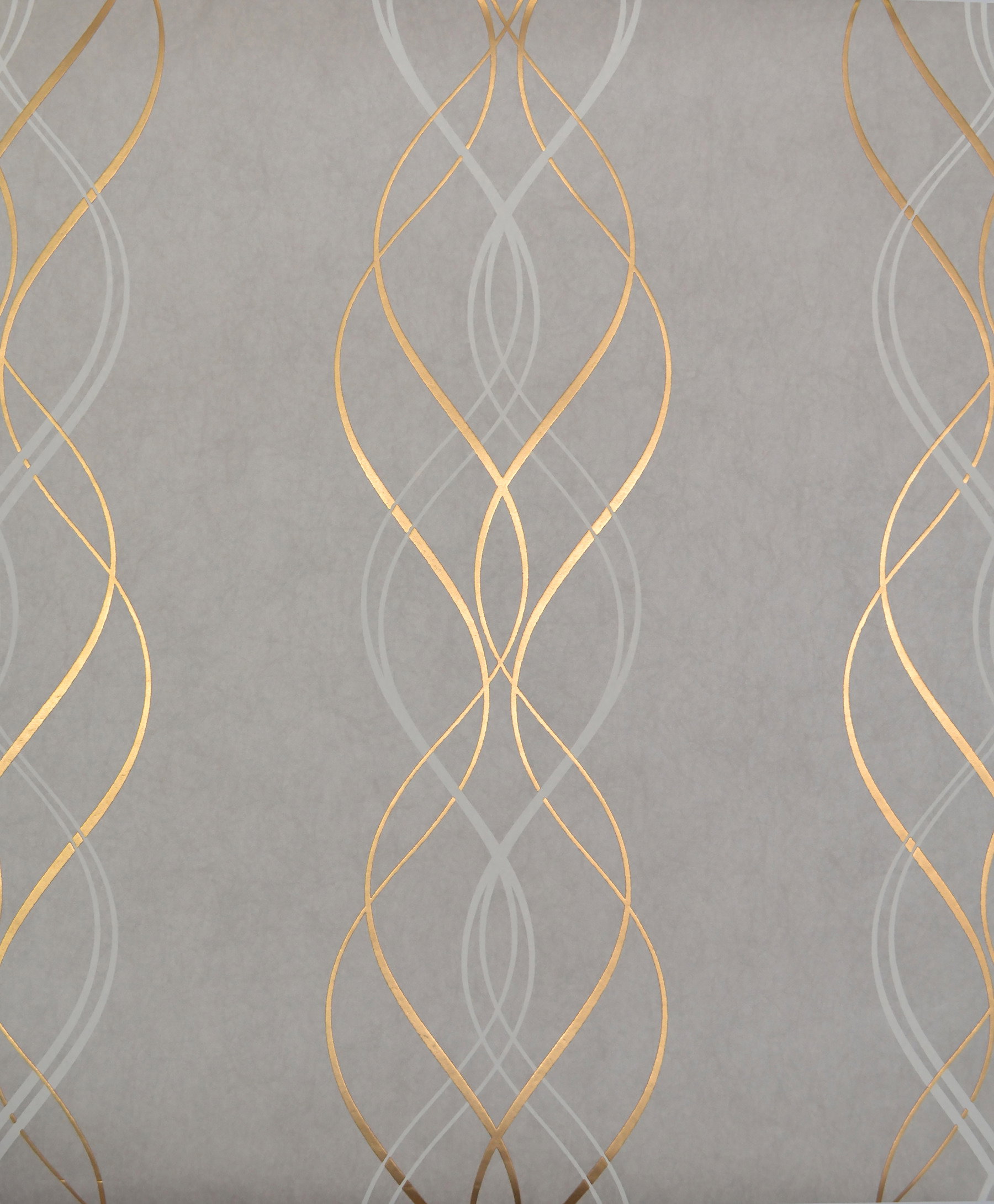 Aurora Grey & Gold Wallpaper, by York Wall, 32'9.6" length x 1'8.8" width x 0.02" depth