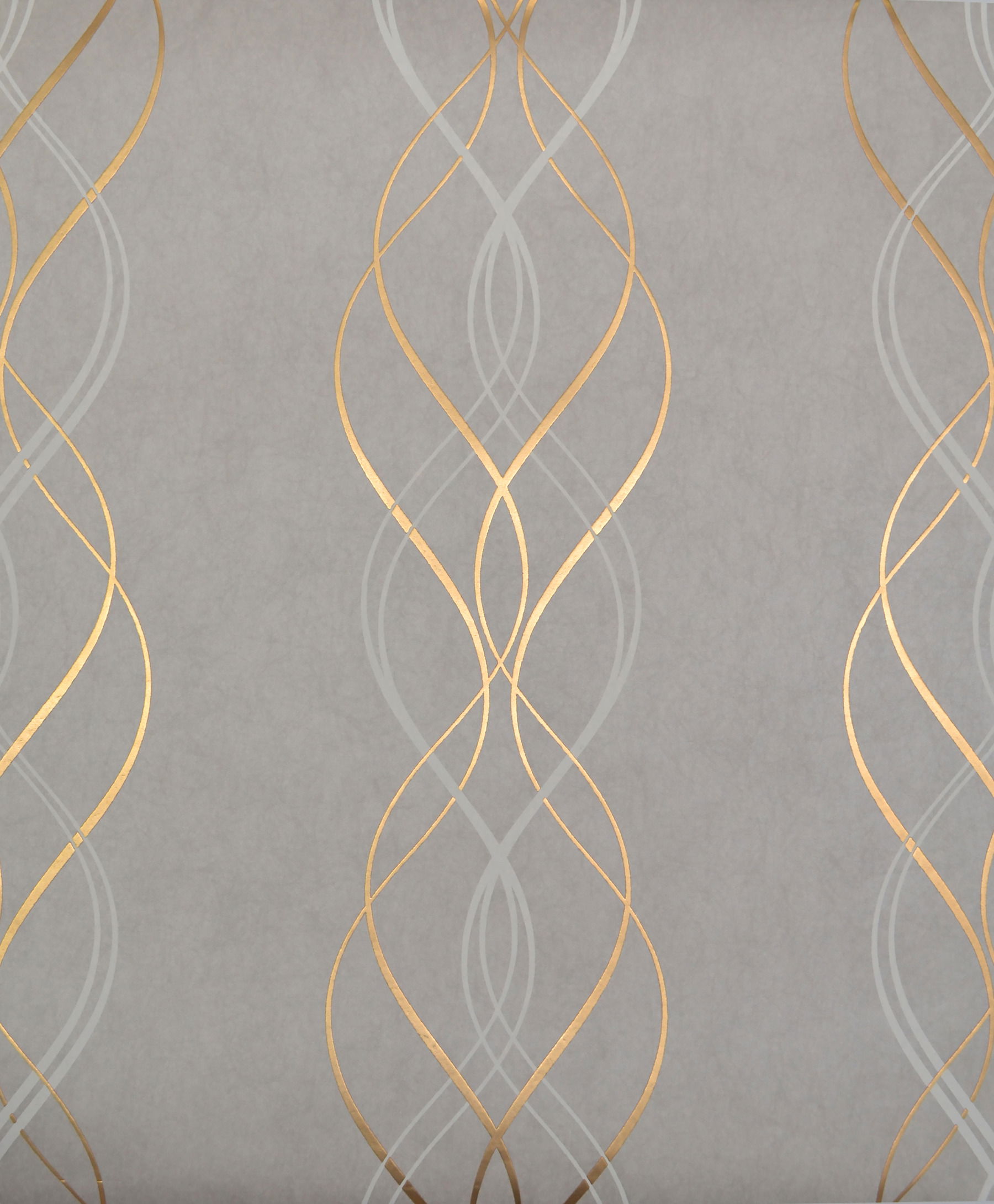 Aurora Grey & Gold Wallpaper large image 