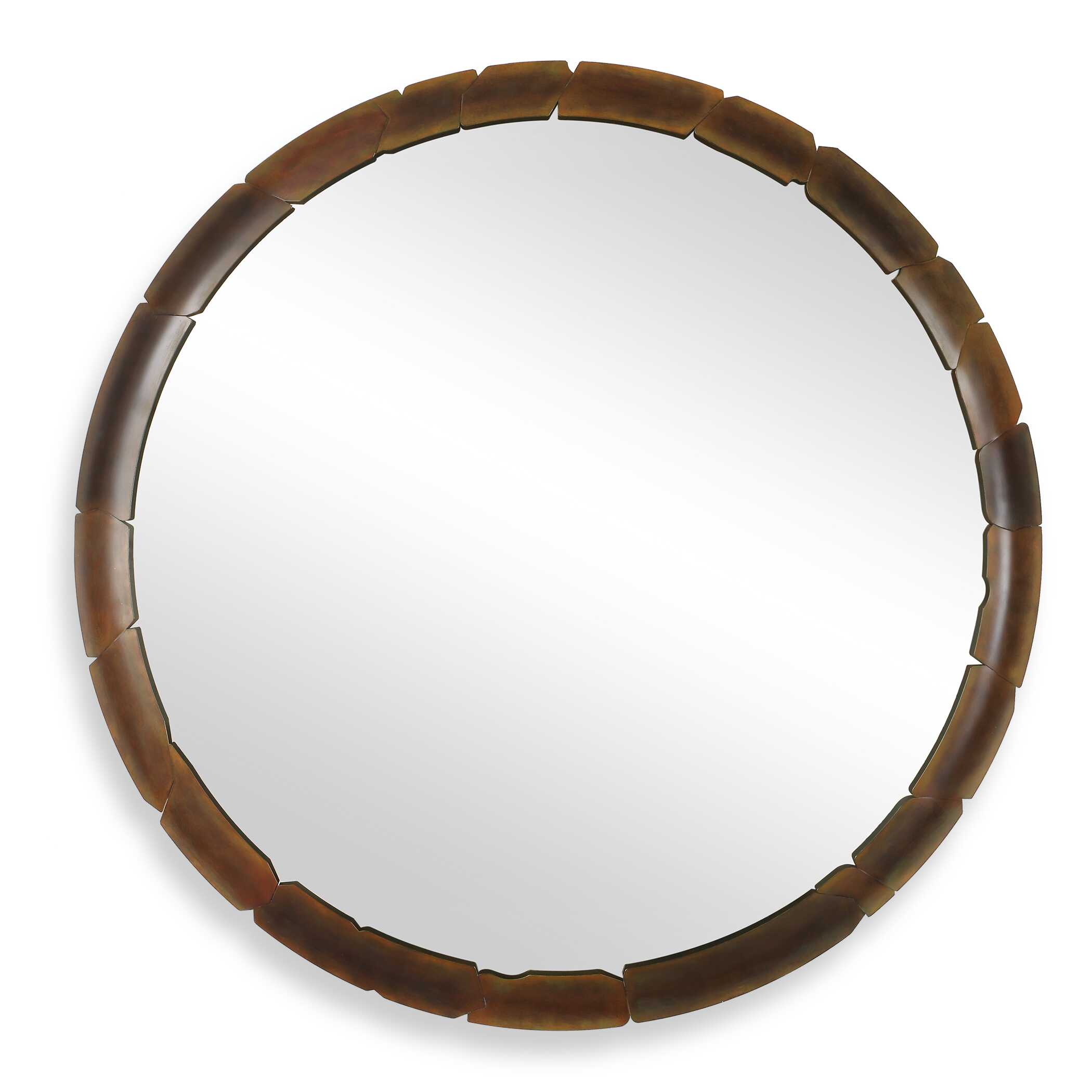 Auger Amber Glass Round Mirror Auger Amber Glass Round Mirror large image