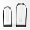 Boyer  Black Metal with Glass Set of Two Test Tube Decorative Objects, by Mercana, 5.12" length x 2.96" width x 12.01" height thumbnail 3