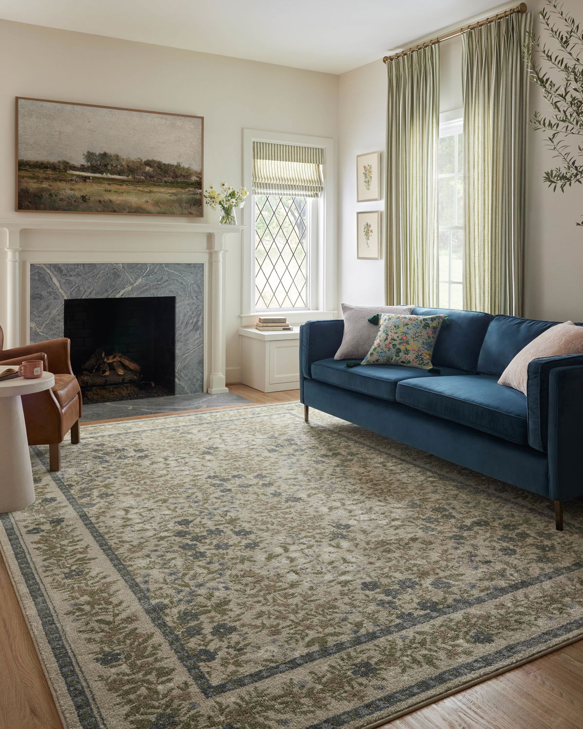 Rifle Paper Co. x Loloi Laurel Rug, 6'6" length x 9'2" width View 4