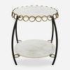 Chainlink White Marble Side Table thumbnail 0