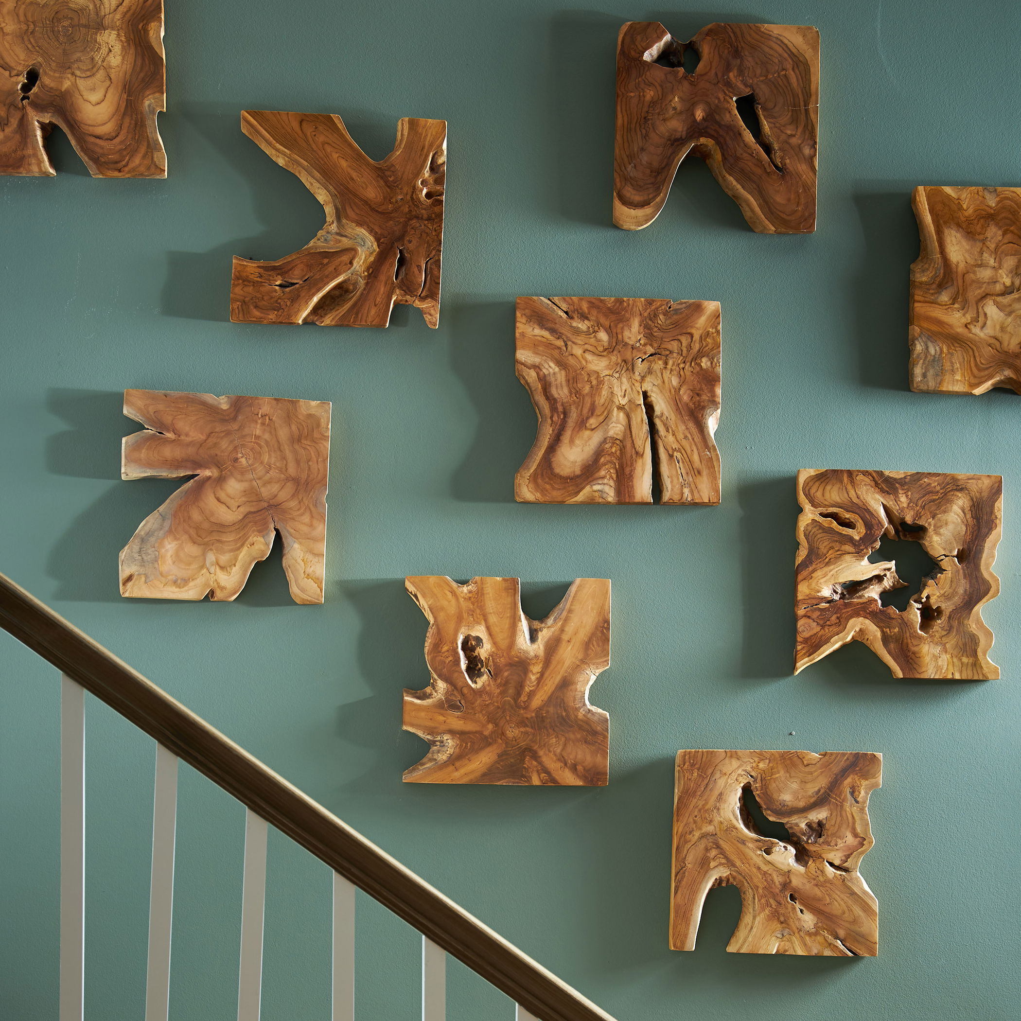 Talia Wood Wall Decor Set/9 large image 