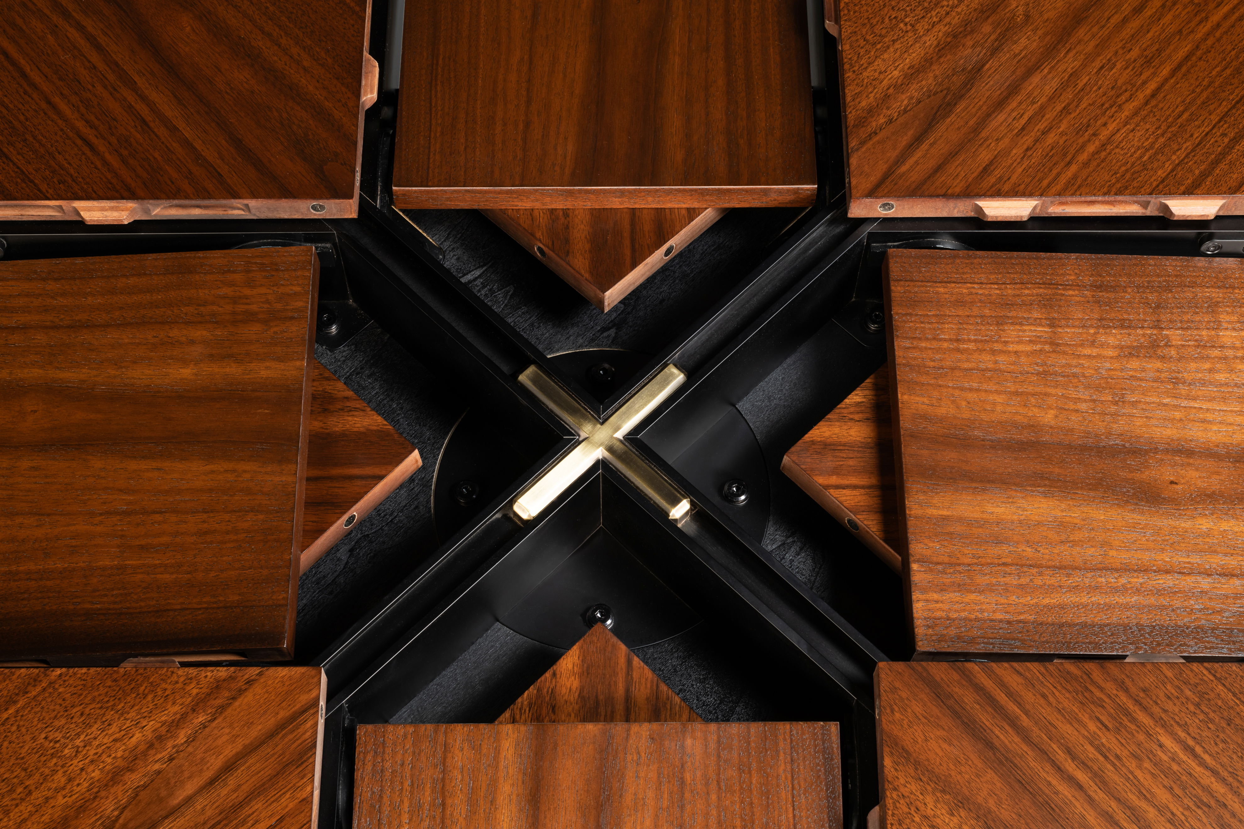 Chelsea Jupe Dining Table, by Sarreid, 55" length x 55" width x 30" height View 6