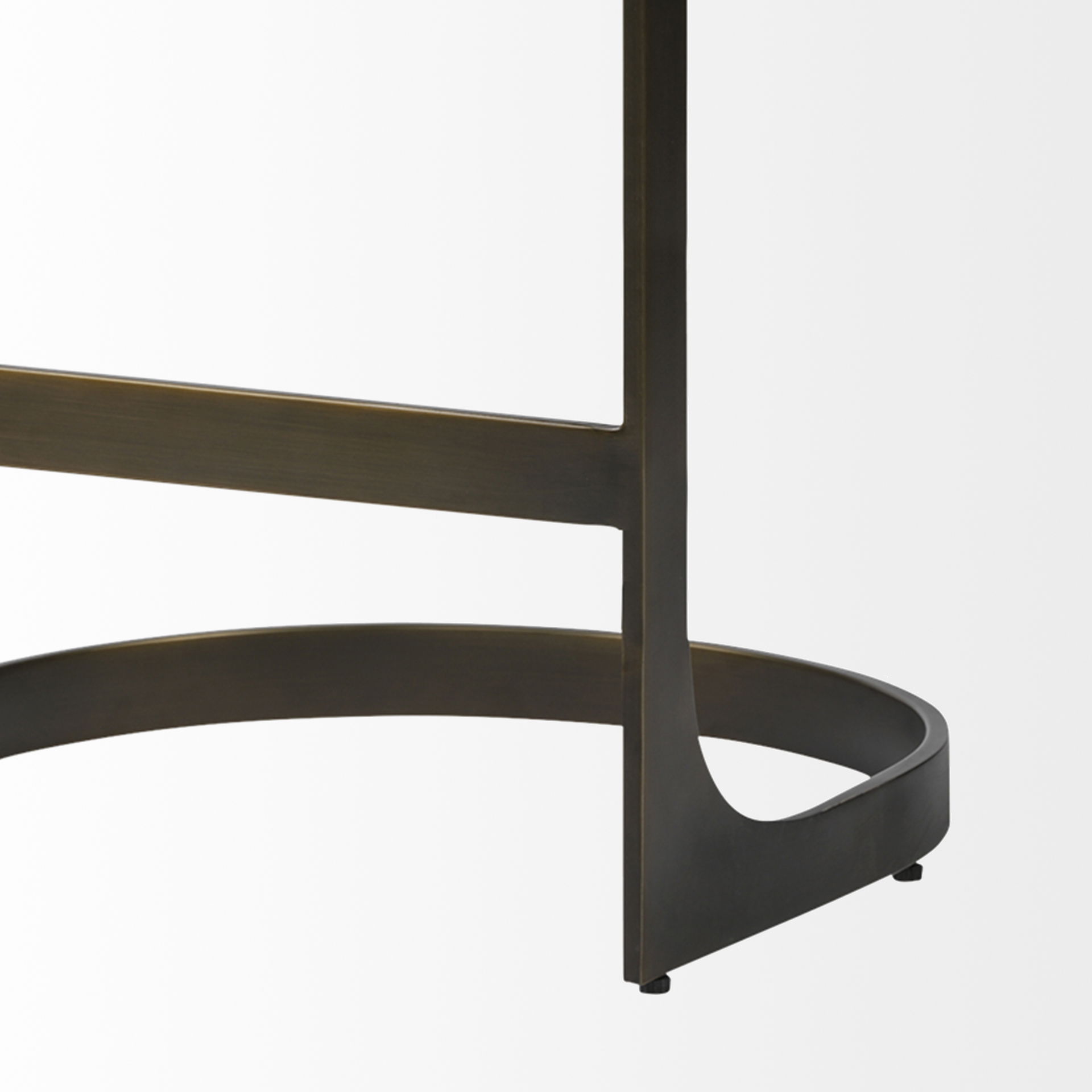 Tyson 31' Seat Height Brown Leather Seat Black Metal Frame Stool, Counter & Bar Stool by Mercana, 17.25" length x 17.75" width x 31" height View 9