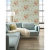 Parrots with Floral Bouquets Blue Wallpaper, by York Wall, 27' length x 2'3" width x 0.02" depth thumbnail 4