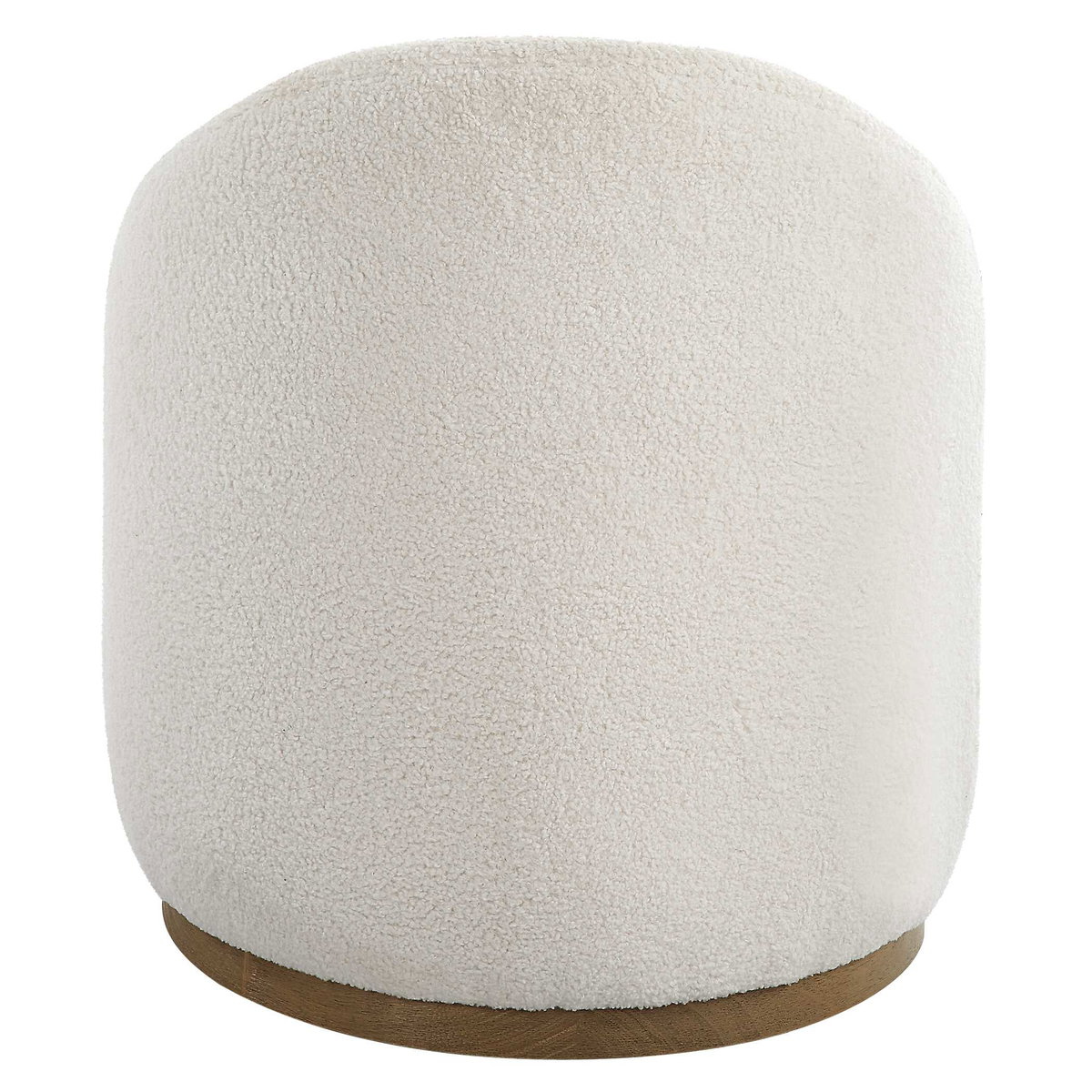 Swirl Swivel Sheepskin Ottoman, by Uttermost, 21" width x 24" height x 21" depth View 8