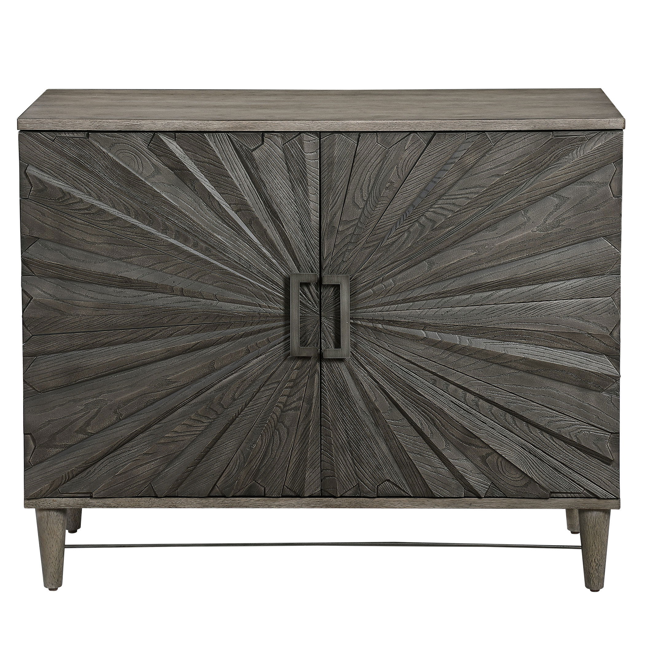 Shield Gray Oak 2 Door Cabinet, Furniture by Uttermost, 40" width x 32" height x 18" depth View 1