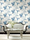 Enchanted Fern Blue Wallpaper, by York Wall, 27' length x 2'3" width x 0.02" depth thumbnail 3
