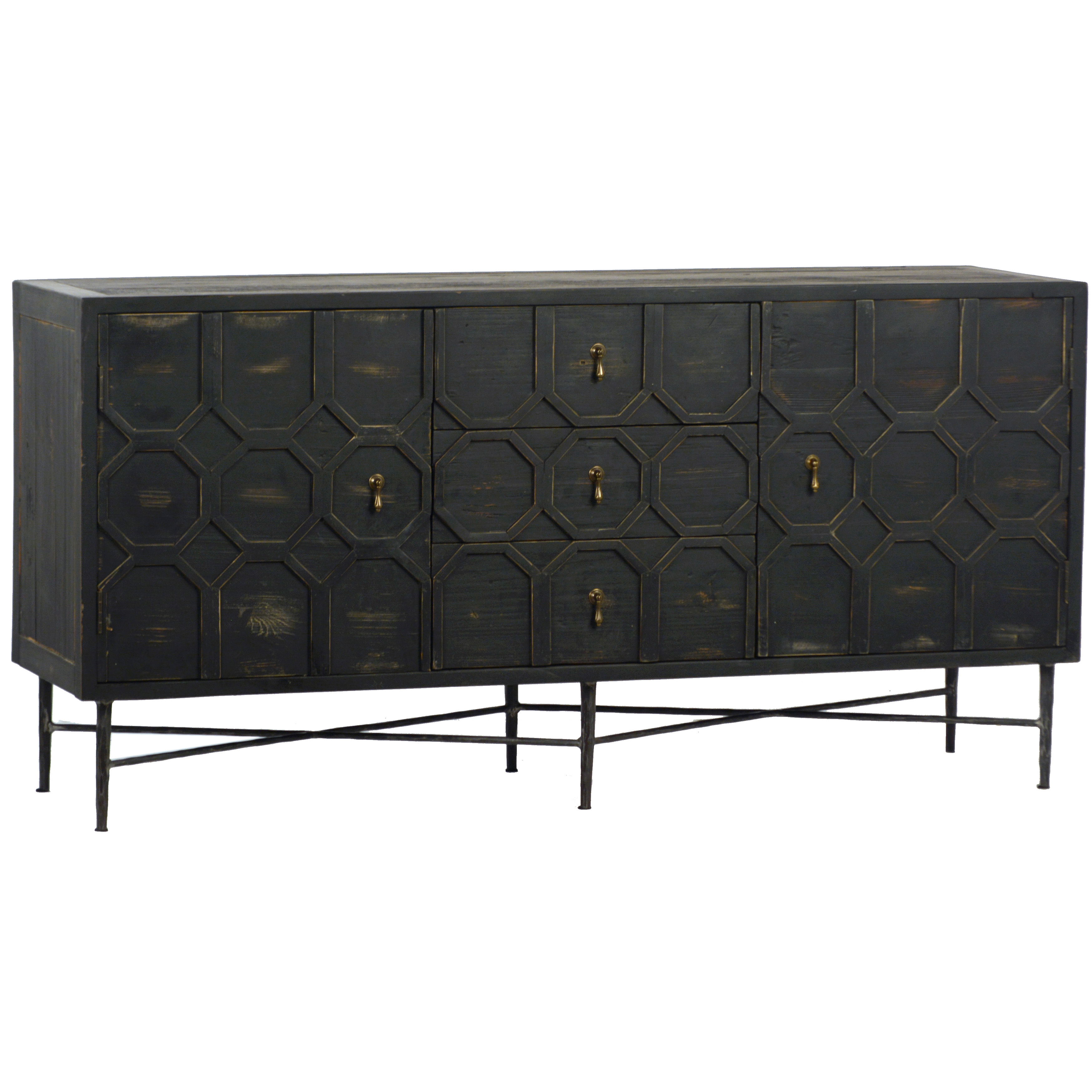 Harten Sideboard, Sideboards & Buffet by Dovetail, 63" width x 31" height x 20" depth View 1