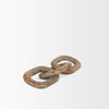 Reinir Red-Brown Marble Chain Link Decorative Object, by Mercana, 14" length x 4" width x 0.94" height thumbnail 8