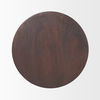 Novell Dark Brown Wood Pedestal Accent Table, Side & End Table by Mercana, 16" length x 16" width x 21" height thumbnail 6