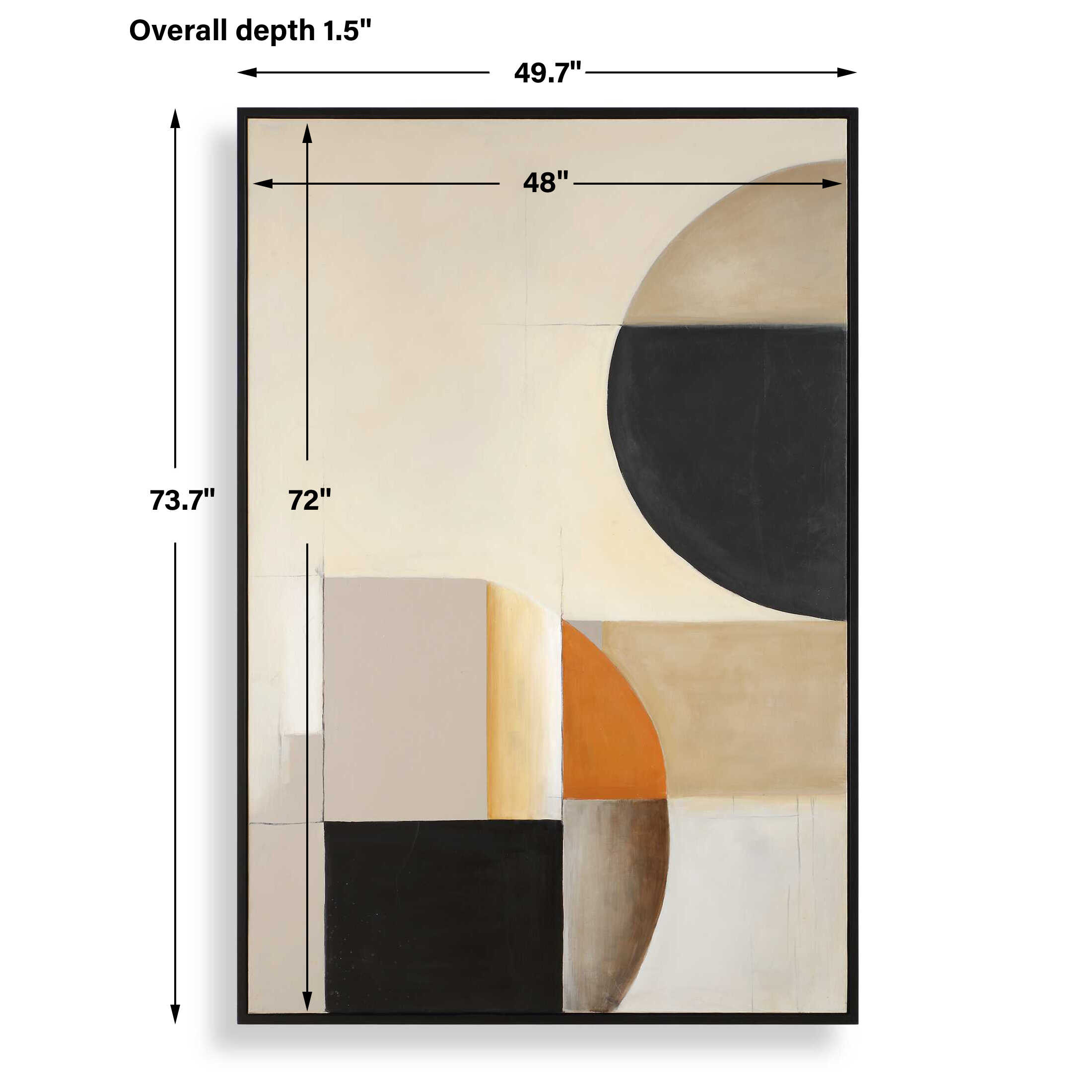 Western Hemisphere Hand Painted Canvas, Painting by Uttermost, 49.7" width x 73.7" height x 1.5" depth View 3