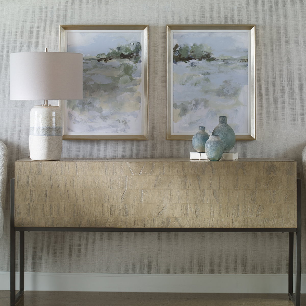 Far Away View Framed Prints Set/2, Art by Uttermost, 21" width x 27" height x 2" depth View 2