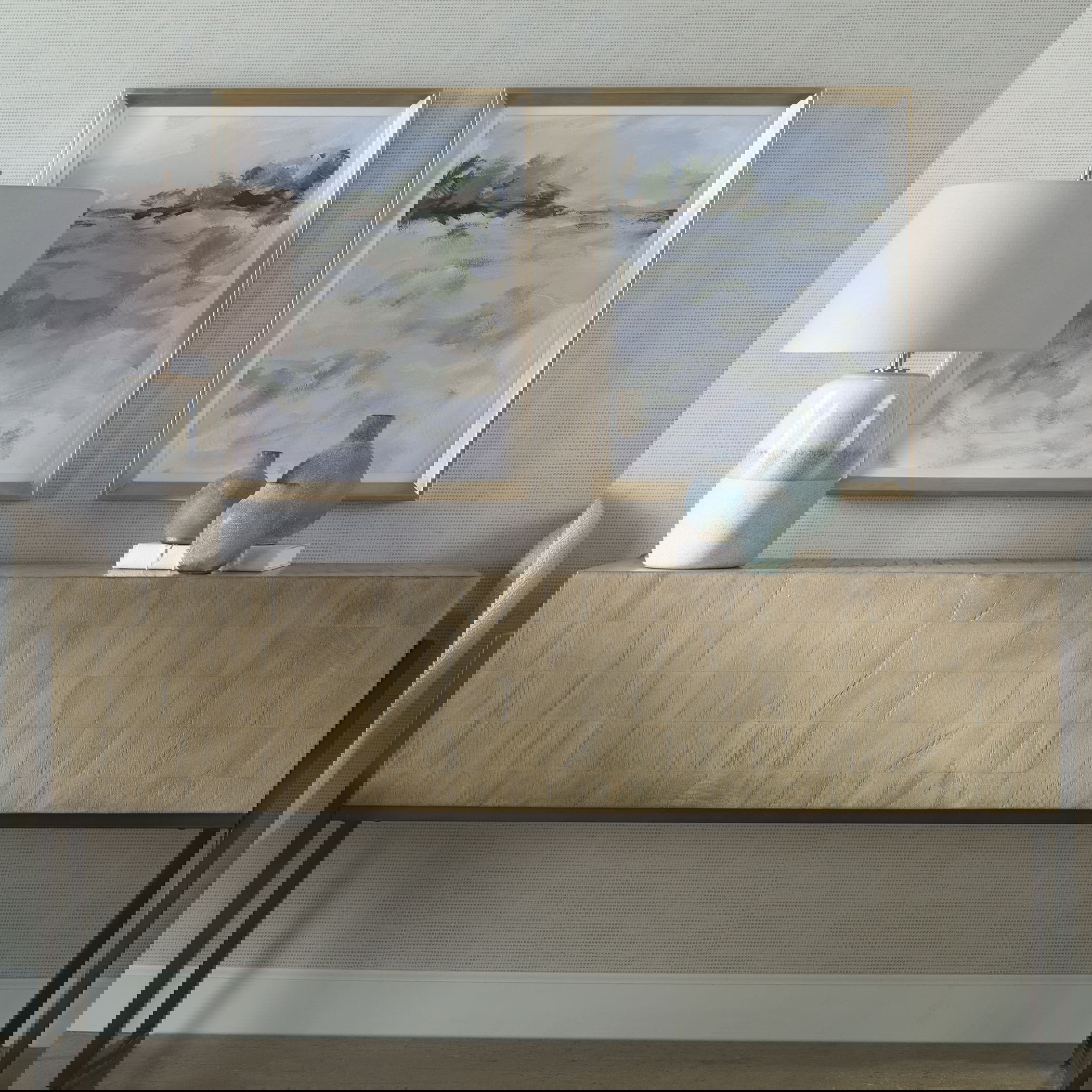 Far Away View Framed Prints Set/2, Painting by Uttermost, 21" width x 27" height x 2" depth View 2