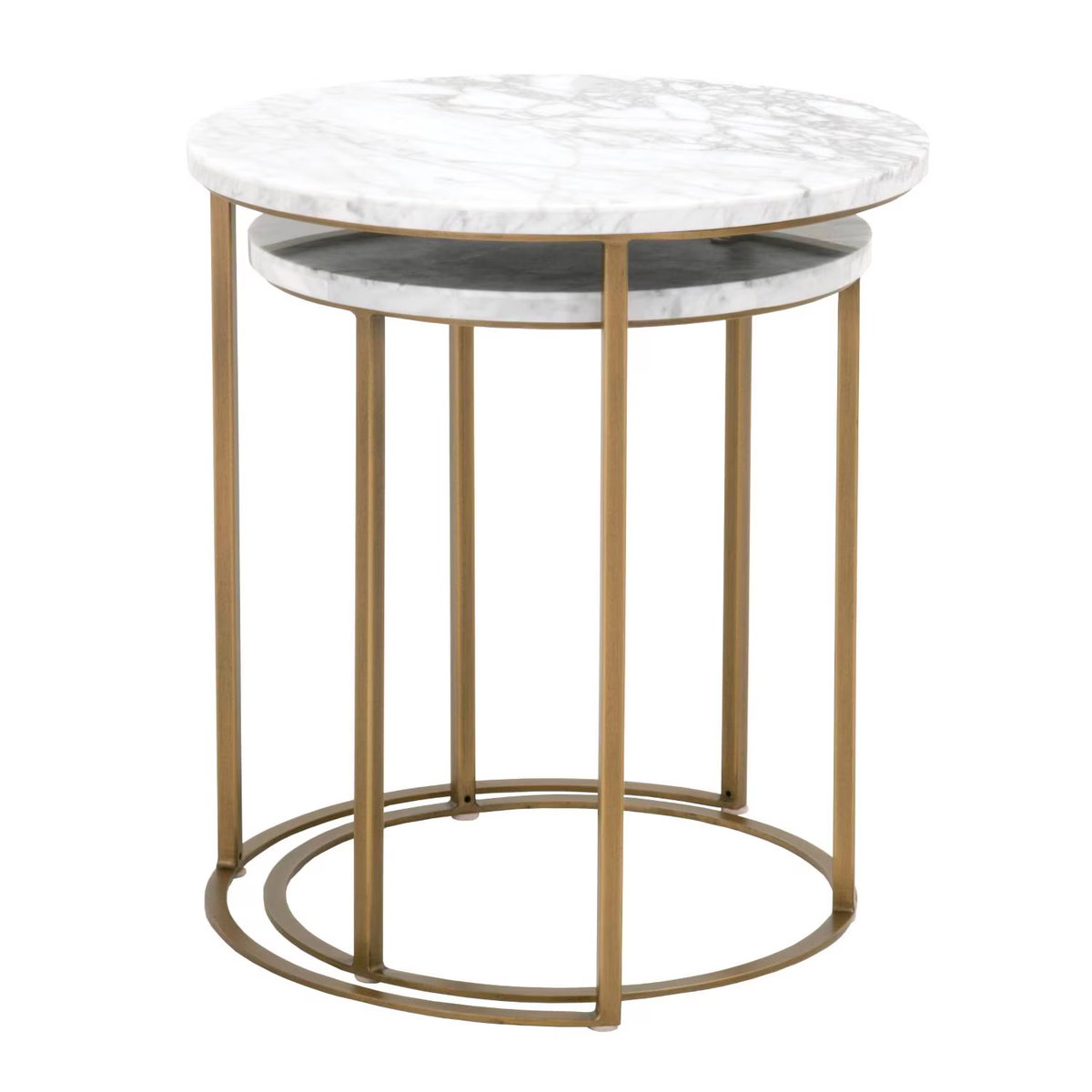Carrera Round Nesting Accent Table, Side & End Table by Essentials for Living, 21" width x 22.5" height x 21" depth View 2