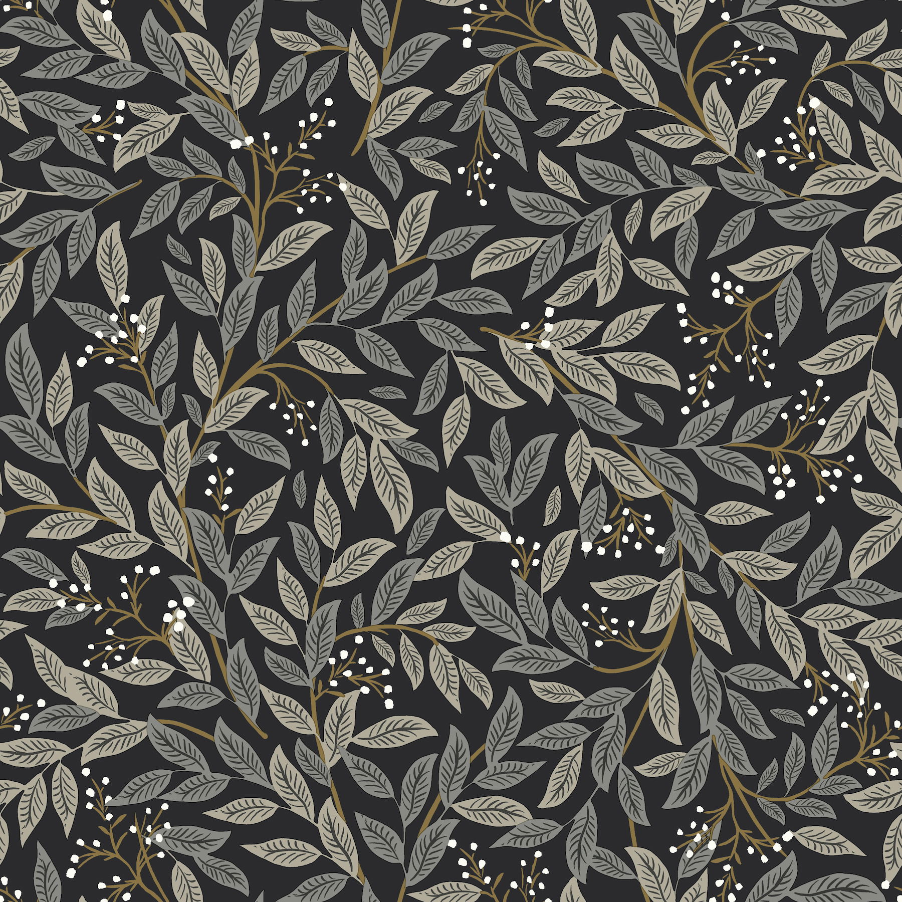 Willowberry Black Wallpaper large image 