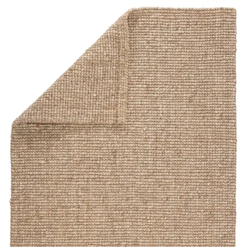 Oceana Natural Solid Light Gray/ Tan Area Rug