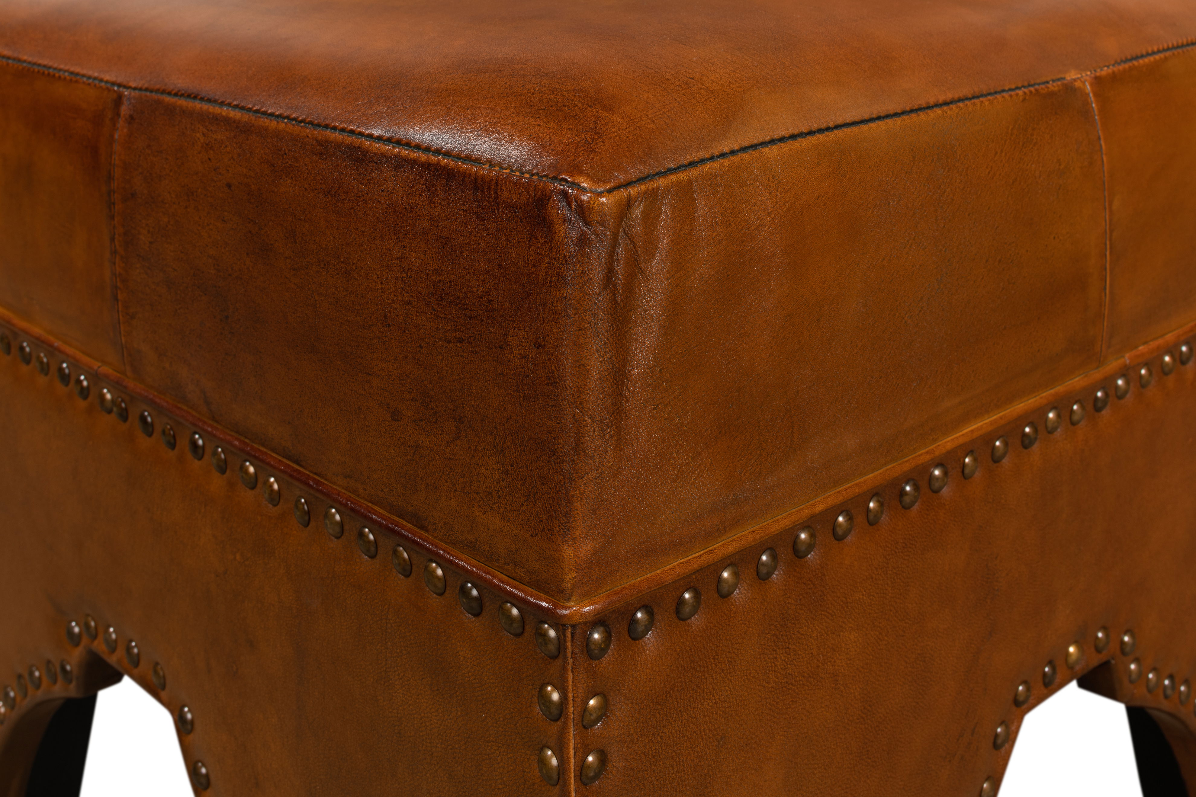 Giuseppe Footstool  Light Brown large image 