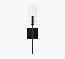 Online Designer Bathroom Black Erwood Single Tube Sconce