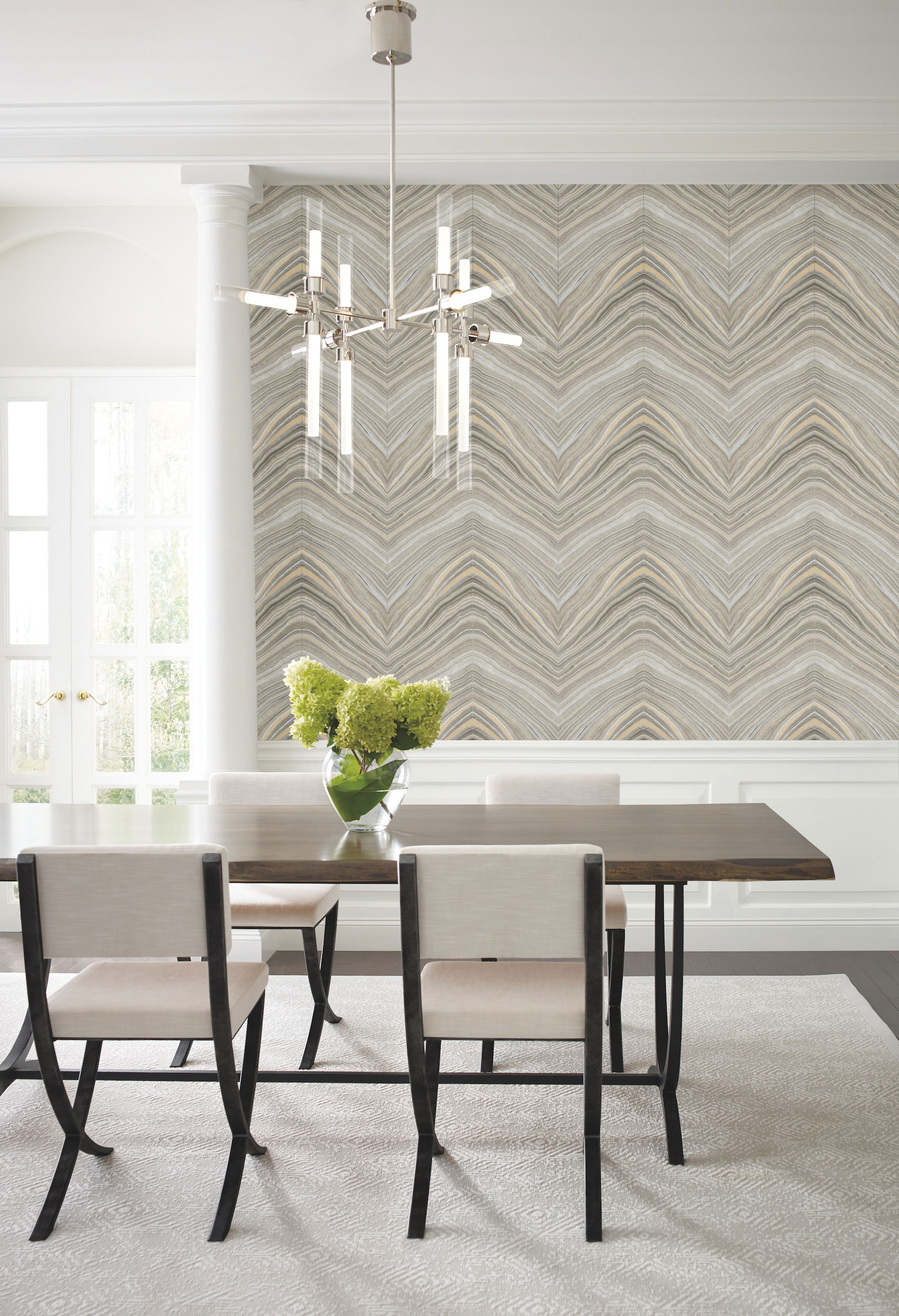 Onyx Strata Taupe Wallpaper large image 