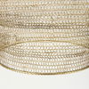 Halycon  Gold Mesh and Iron Pendant Light, by Mercana, 16" length x 16" width x 20" height thumbnail 8