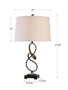Tenley Oil Rubbed Bronze Lamp, by Uttermost, 1'4" width x 2'3.25" height x 1'2" depth thumbnail 3